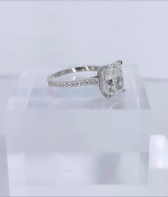 J. Birnbach 4.02 ct Elongated Cushion I VS2 GIA Diamond Ring in Platinum