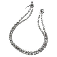 J. Birnbach 5.01 Carat Total Round Brilliant Cut Diamond Double Line Bracelet