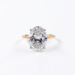 J. Birnbach 5.36 carat GIA Certified I SI2 Oval Diamond Ring