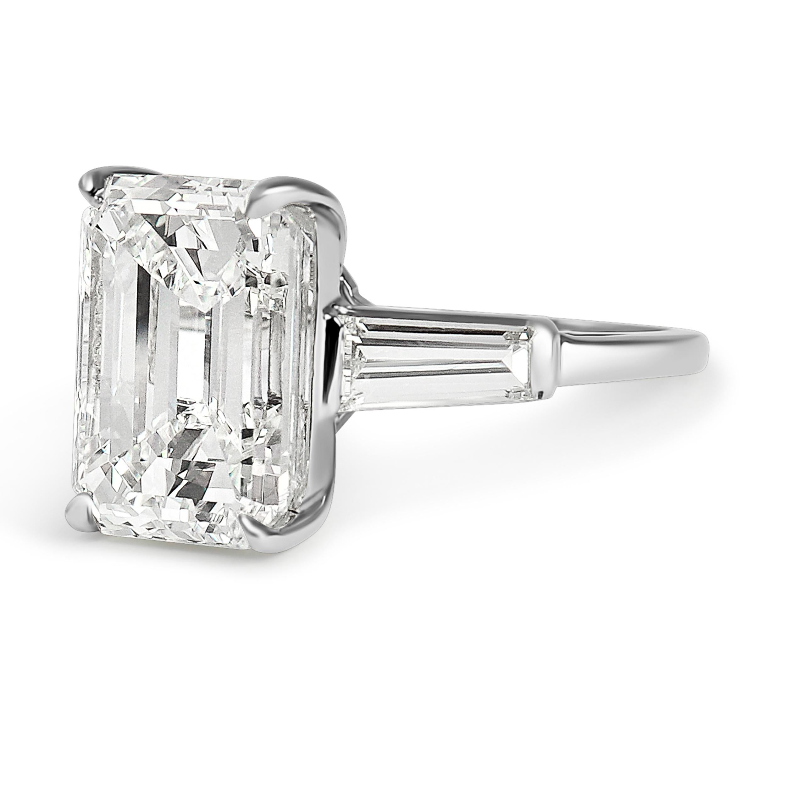 Modern J. Birnbach 8.01 Carat GIA Certified I VS2 Emerald Cut Diamond and Platinum Ring