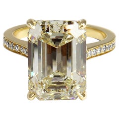 J. Birnbach  8.26 Carat GIA Certified L Flawless Emerald Cut Diamond Ring