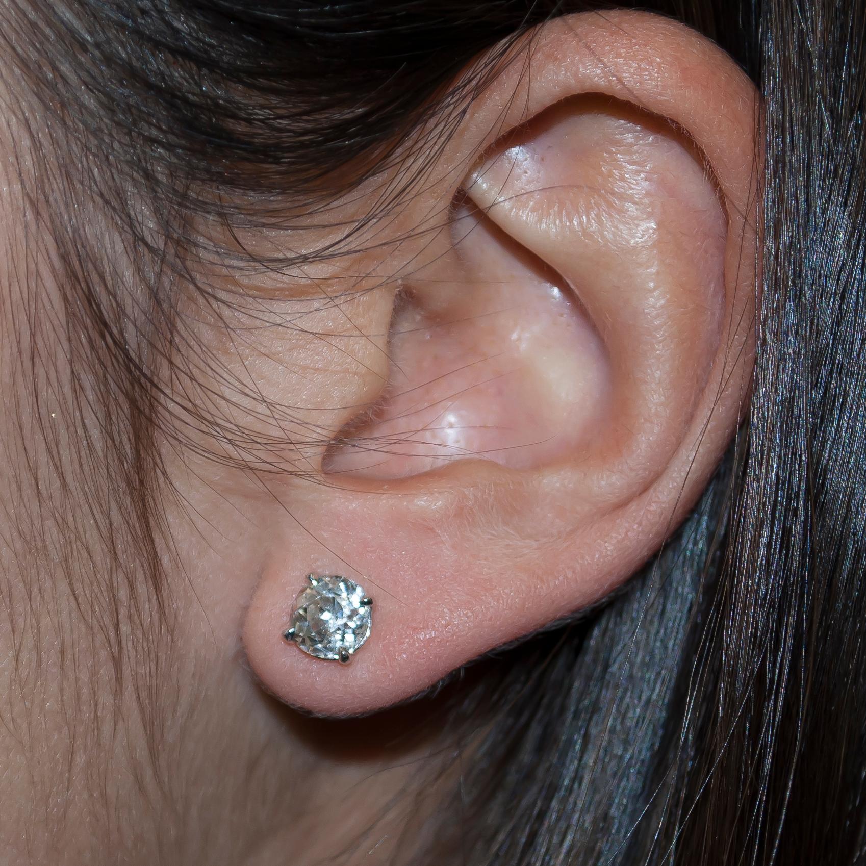 cushion diamond earrings