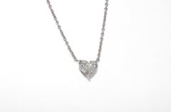 J. Birnbach GIA 0.44 Carat D SI2 Heart Shape Diamond Solitaire Necklace