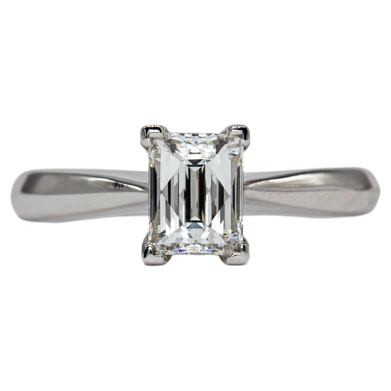 J. Birnbach GIA 0.80 Carat E VS2 Tycoon Cut Diamond Platinum Solitaire Ring For Sale