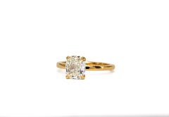 J. Birnbach GIA 1.35 Carat L SI1 Cushion Brilliant Diamond Solitaire Ring
