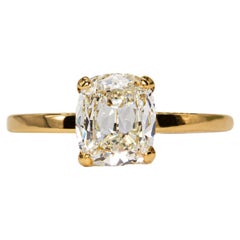 J. Birnbach GIA 1.35 Carat L SI1 Cushion Brilliant Diamond Solitaire Ring