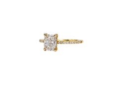 J. Birnbach GIA 1.50 Carat G SI1 Radiant Cut Diamond Solitaire Ring