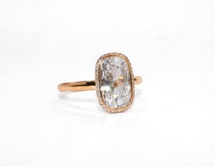Glenn Spiro GIA 1.70 Carat E VVS2 Elongated Cushion Diamond Halo Ring (bague halo à diamant coussin allongé)