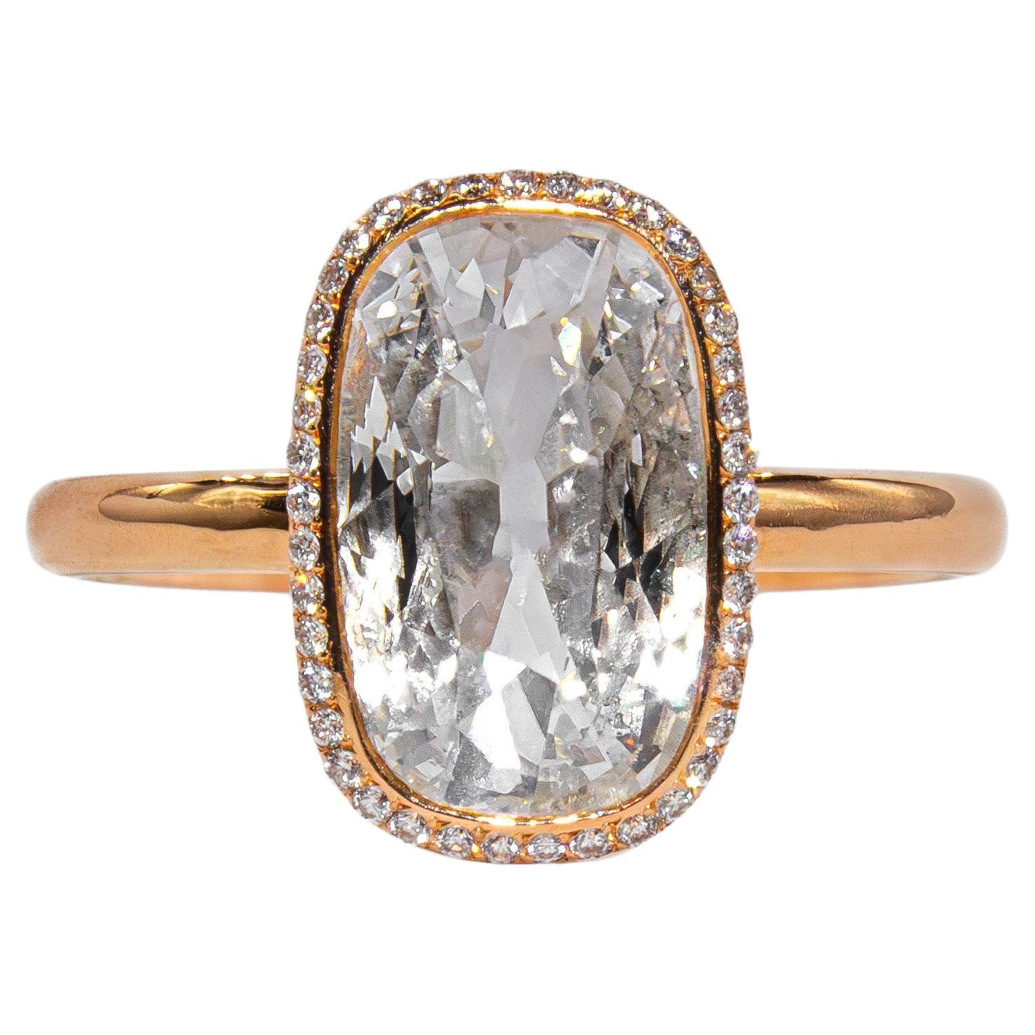J. Birnbach GIA 1.70 Carat E VVS2 Elongated Cushion Diamond Halo Ring