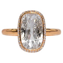 J. Birnbach GIA 1.70 Carat E VVS2 Elongated Cushion Diamond Halo Ring