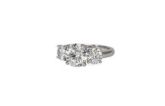 J. Birnbach GIA 1.83 Carat G SI1 Round Brilliant Cut Diamond Three Stone Ring