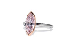 J. Birnbach GIA 2.03 Carat Fancy Purplish Pink Natural Diamond  Solitaire Ring