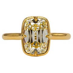 J. Birnbach GIA 2,13 Karat GIA X VS2 Solitärring mit länglichem Kissen-Schliff-Diamant