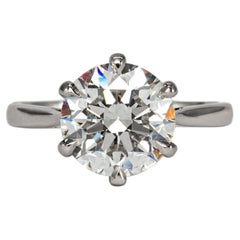J. Birnbach GIA 2.20 Carat F VS1 Round Brilliant Cut Diamond Solitaire