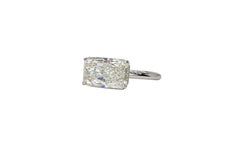 J. Birnbach GIA 3,01 g SI2 Diamant im East-West-Cushion-Schliff, Solitärring aus Platin