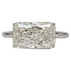 J. Birnbach GIA 3,01 g SI2 Diamant im East-West-Cushion-Schliff, Solitärring aus Platin