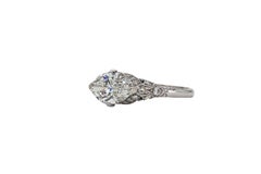 Anello solitario in stile Art Déco con diamante marquise J. Birnbach GIA da 3,19 carati, I VS2