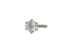 J. Birnbach GIA 3.20 Carat E I1 Round Brilliant Cut Diamond Six Prong Solitaire