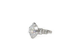 J. Birnbach GIA 3.67 Carat D VS2 Marquise Diamond Five Stone Ring