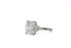 J. Birnbach GIA 4,02 carats G Flawless Radiant Cut Diamond Three Stone Ring (bague à trois pierres)