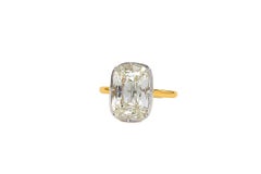 J. Birnbach GIA 4.03 Carat M SI2 Elongated Cushion Cut Diamond Solitaire Ring