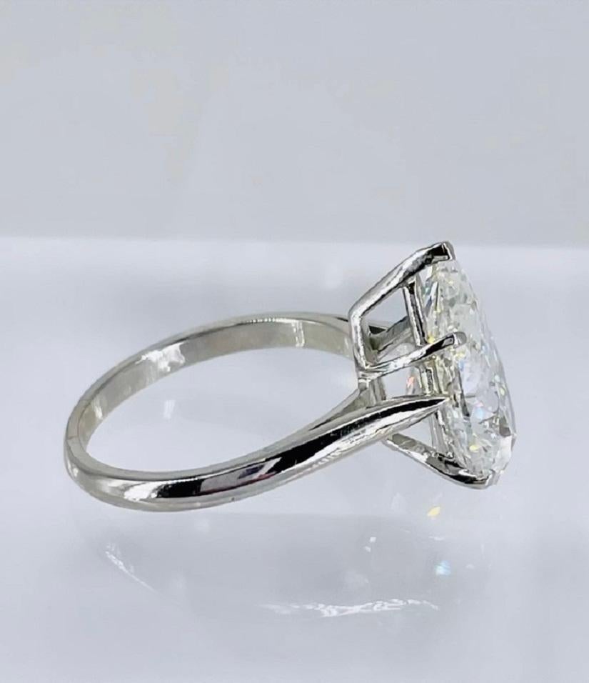 Pear Cut J. Birnbach GIA 4.41 carat Pear Shape Diamond Solitaire Engagement Ring For Sale