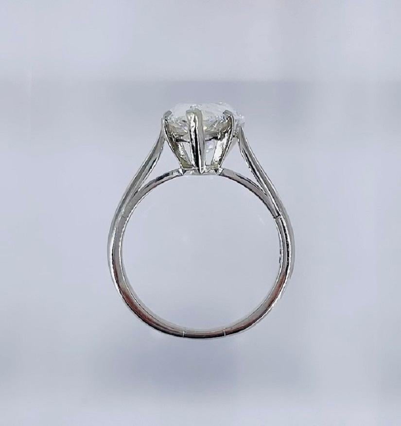 J. Birnbach GIA 4.41 carat Pear Shape Diamond Solitaire Engagement Ring In New Condition For Sale In New York, NY