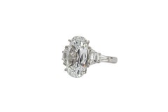 J. Birnbach GIA 5.23 Carat D VS1 Elongated Old Mine Diamond Five Stone Ring