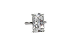 J. Birnbach GIA 6,05 quilates E VVS2 Solitario de diamantes talla cojín alargado