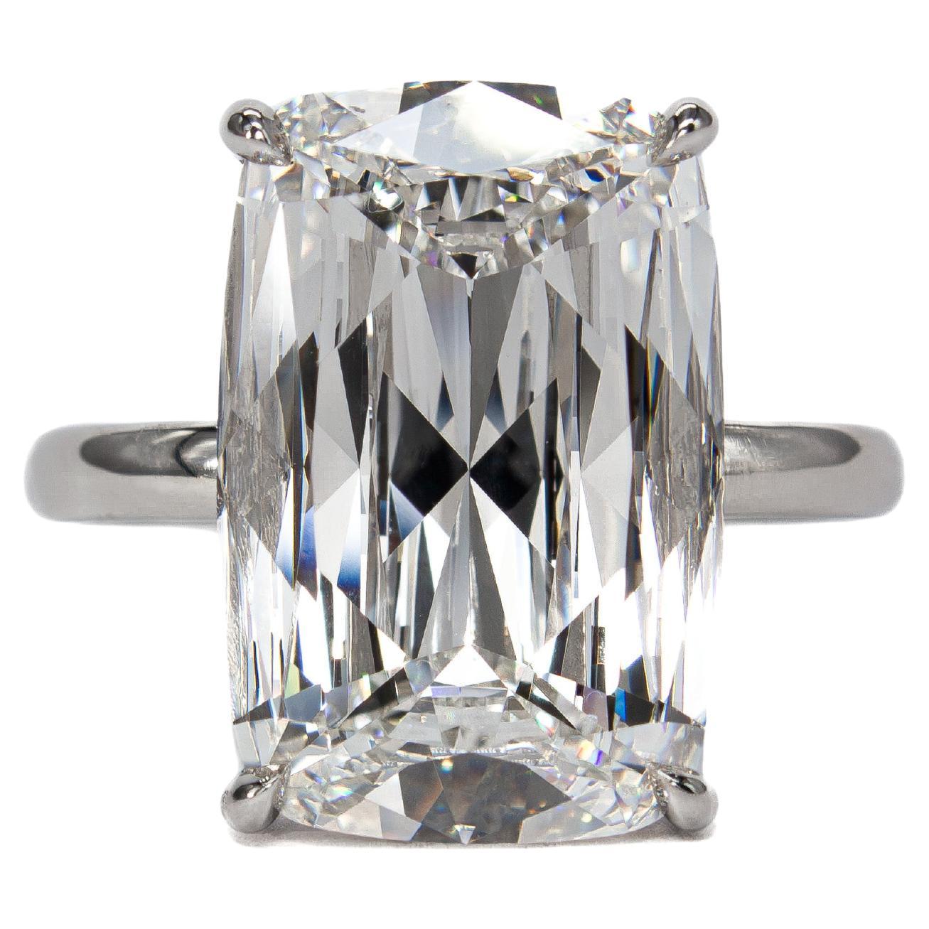 J. Birnbach GIA 6,05 Karat E VVS2 Länglicher Diamant im Kissenschliff Solitär im Angebot