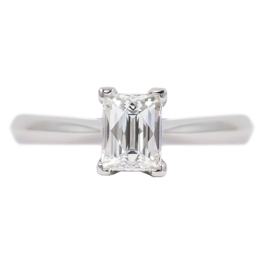 J. Birnbach  0.80 carat Tycoon Cut Diamond White Gold Solitaire Engagement Ring For Sale