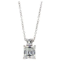 J. Birnbach Collana con diamanti taglio smeraldo certificata GIA 0,90 carati G VS1