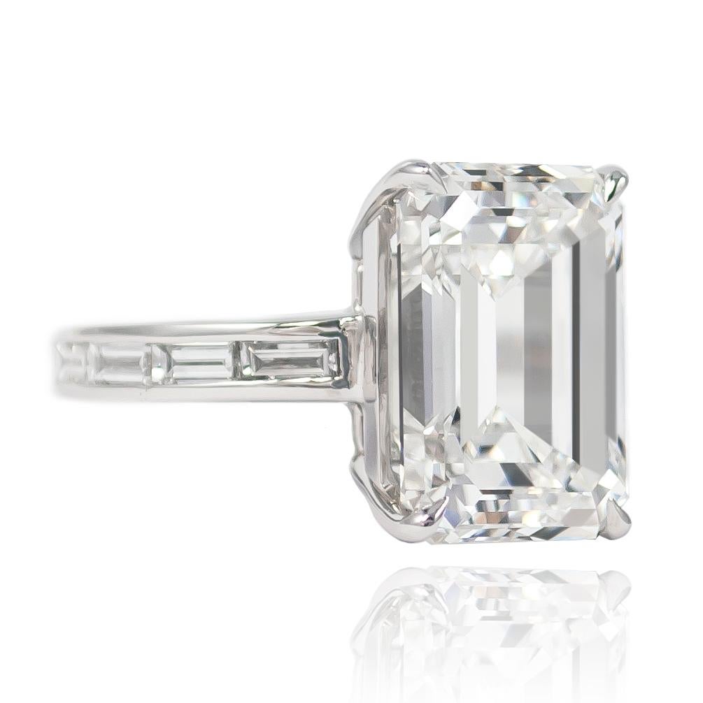 emerald cut diamond ring 10 carat