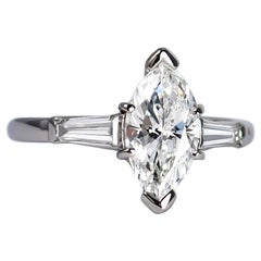 J. Birnbach GIA Certified 1.01 Carat Marquise Diamond Ring