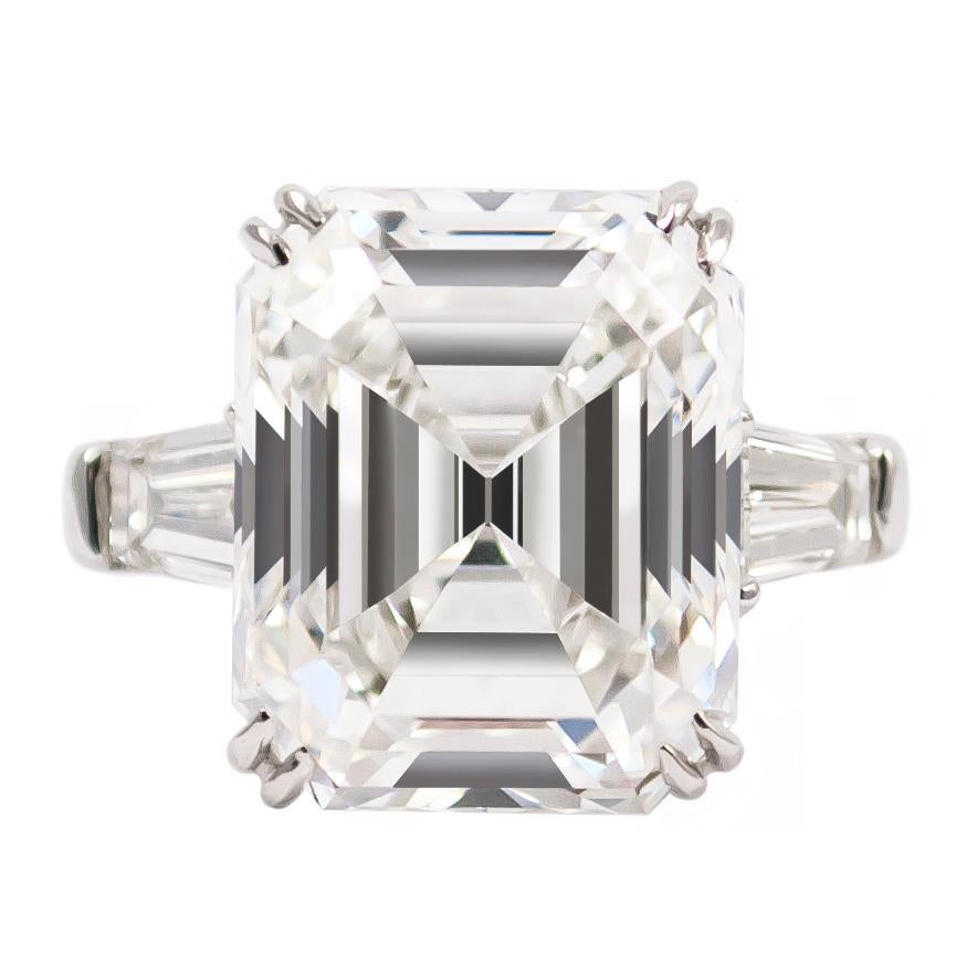 J. Birnbach GIA Certified 10.24 Carat Emerald Cut F VS1 Diamond Ring