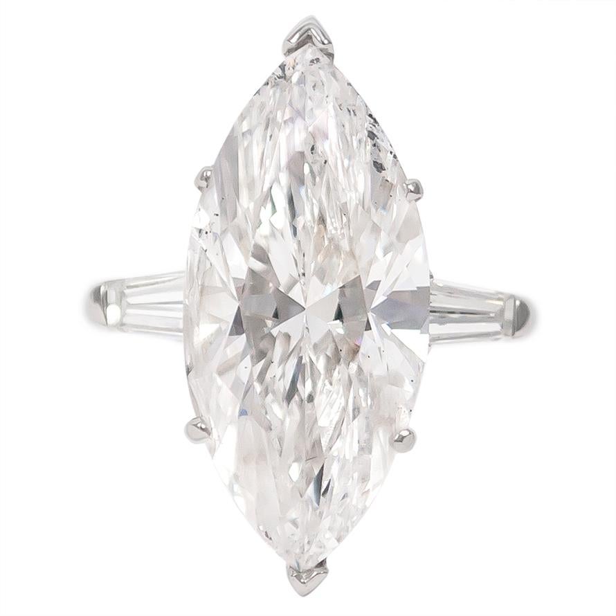 J. Birnbach GIA Certified 10.35 Carat Marquise Diamond Ring