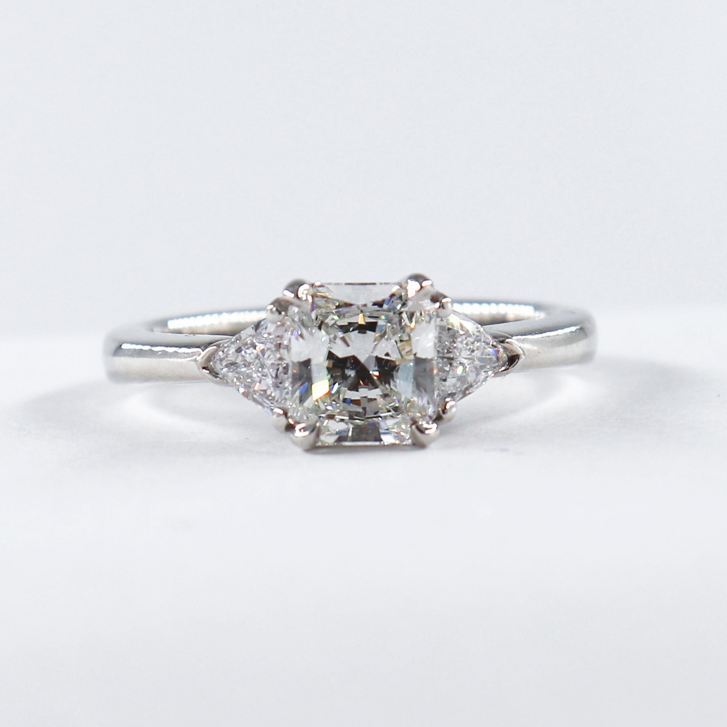 J. Birnbach GIA Certified Flawless 1.09 carat Radiant Cut Diamond Ring In New Condition In New York, NY
