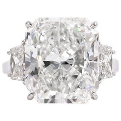 J. Birnbach GIA Certified 11.29 Carat Radiant Cut Diamond Ring