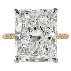 J. Birnbach GIA zertifiziert 11,41 Karat J VS2 Diamantring mit Strahlenschliff