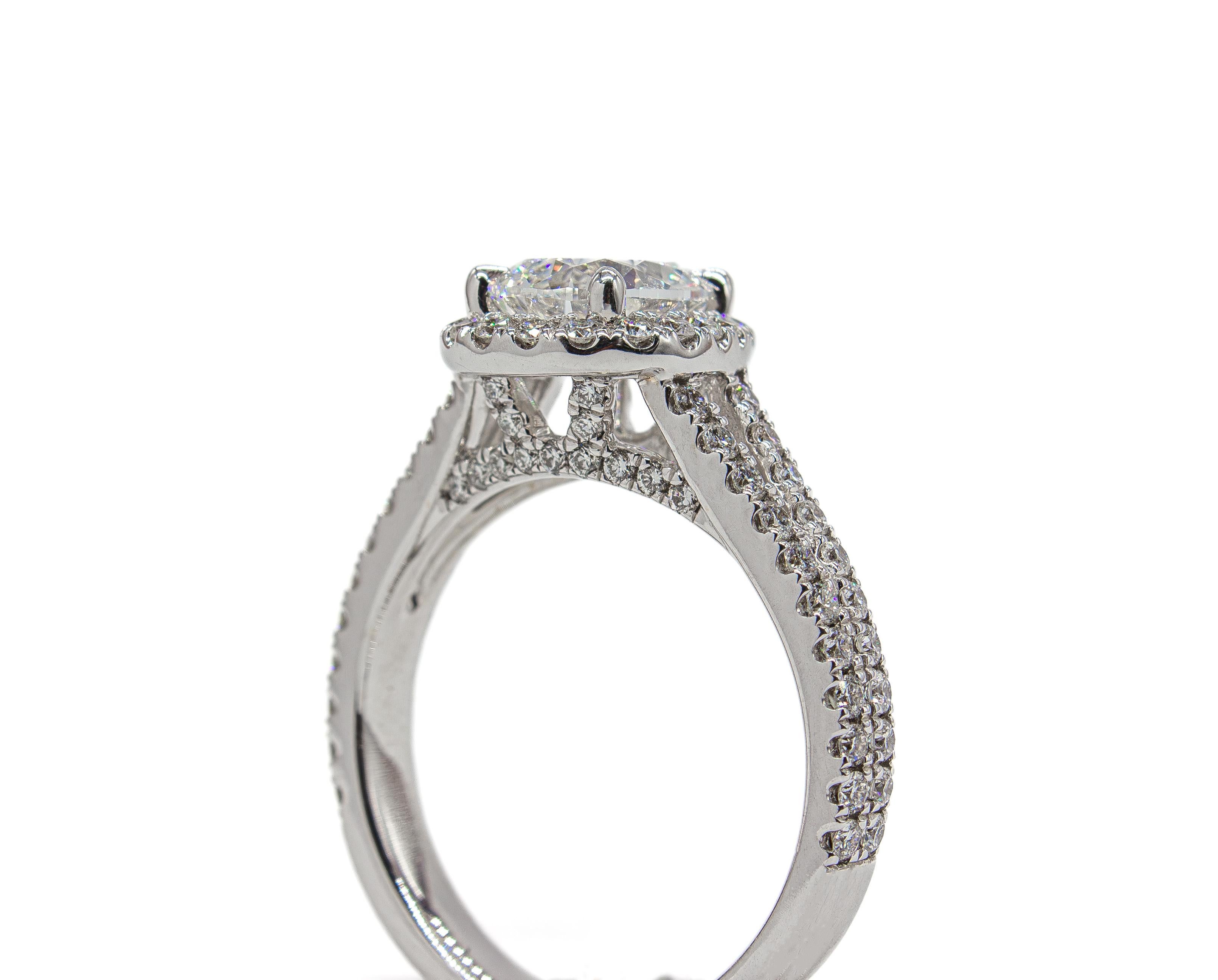J. Birnbach GIA Certified 1.50 Carat E VVS2 Pear Shape Diamond Solitaire Ring In New Condition For Sale In New York, NY