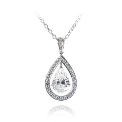 J. Birnbach GIA Certified 1.52 Carat Pear Shape Diamond 18 Karat Gold Pendant