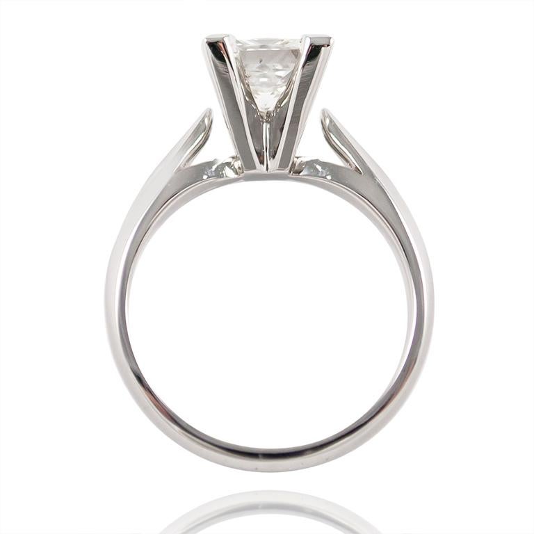 J. Birnbach GIA Certified 1.52 Carat Princess Cut Solitaire Diamond Ring 1