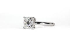 J. Birnbach GIA Certified 1.71 Carat G VS2 Radiant Cut Diamond Solitaire Ring