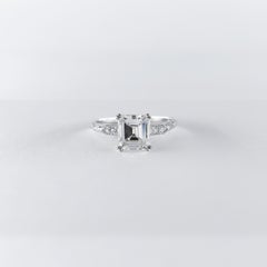 J. Birnbach GIA Certified 1.73 Carat G VS2 Emerald Cut Diamond Ring