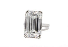 J. Birnbach GIA Certified 17.88 Carat G VS1 Emerald Cut Diamond Solitaire Ring