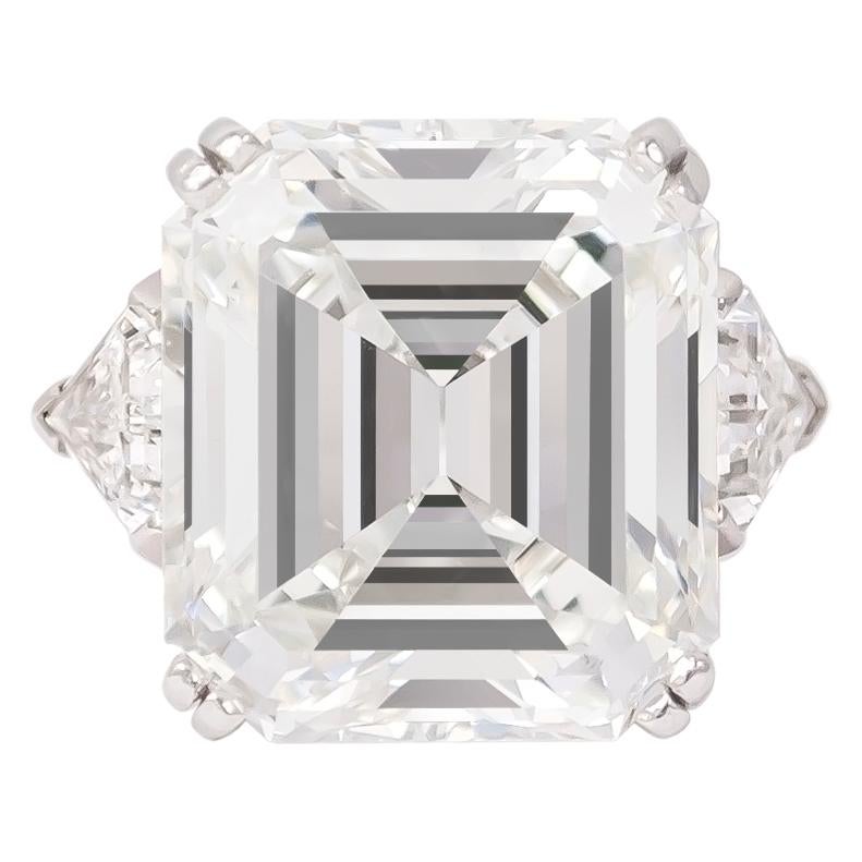 J. Birnbach GIA Certified 18.04 Carat G VS2 Emerald Cut Diamond Ring 
