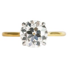 J. Birnbach GIA Certified 1.88 Carat Old European Cut Diamond Solitaire Ring