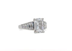J. Birnbach GIA Certified 2.01 Carat F SI1 Cushion Cut Diamond Engagement Ring