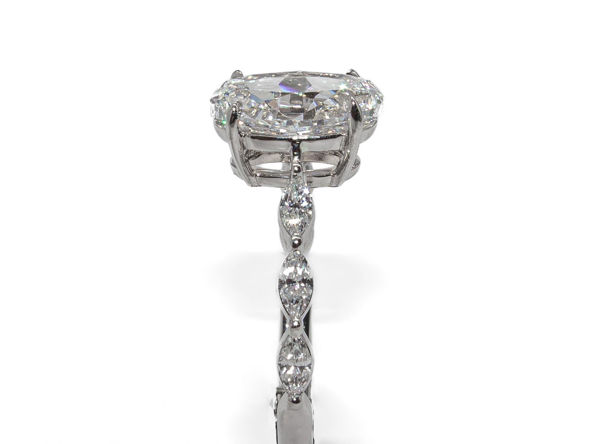 J. Birnbach, bague solitaire avec diamant ovale certifié GIA de 2,02 carats E VS1 Unisexe en vente