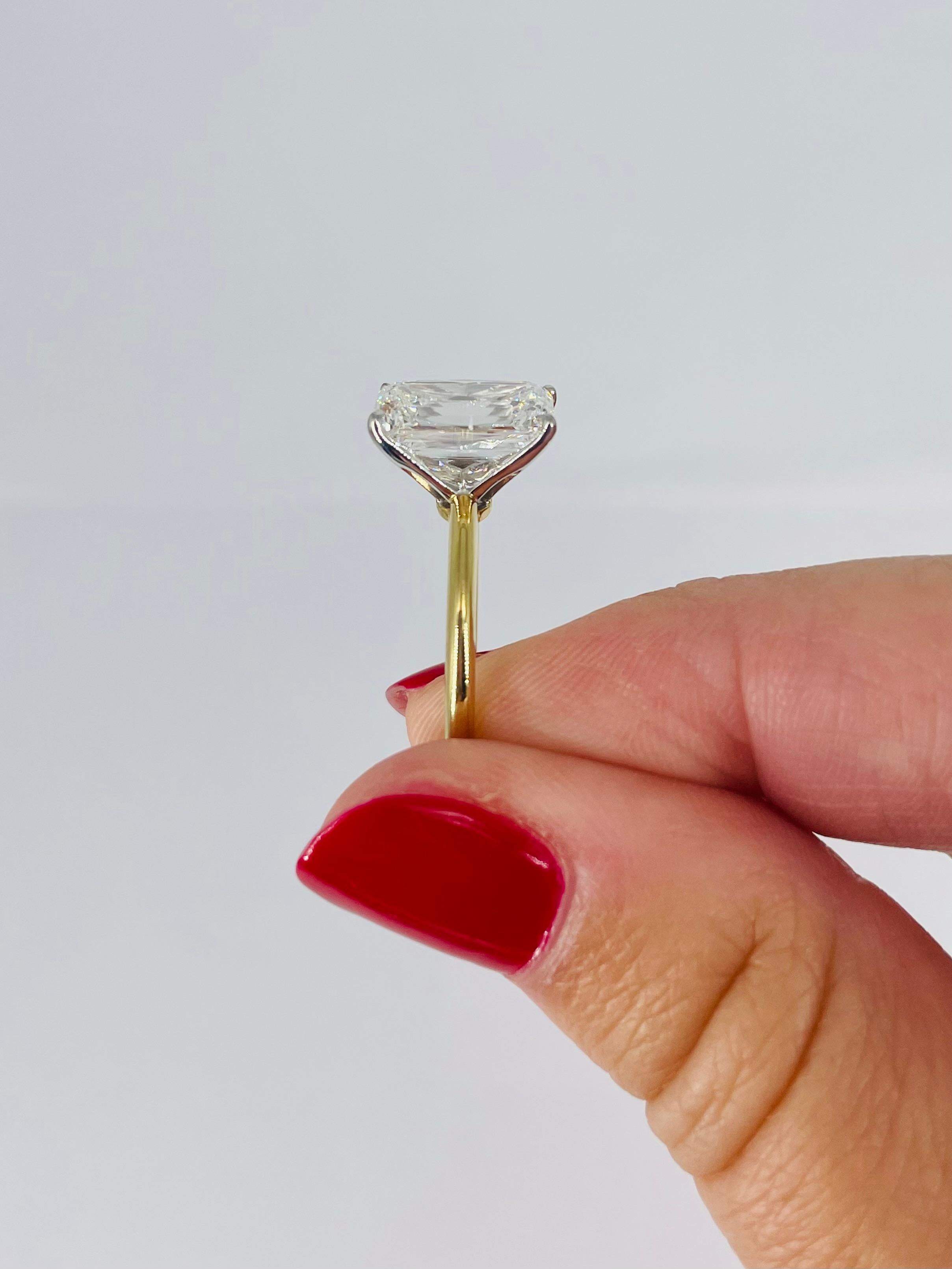 J. Birnbach Verlobungsring mit GIA-zertifiziertem 3,03 Karat Diamant im Criss-Schliff im Zustand „Neu“ im Angebot in New York, NY